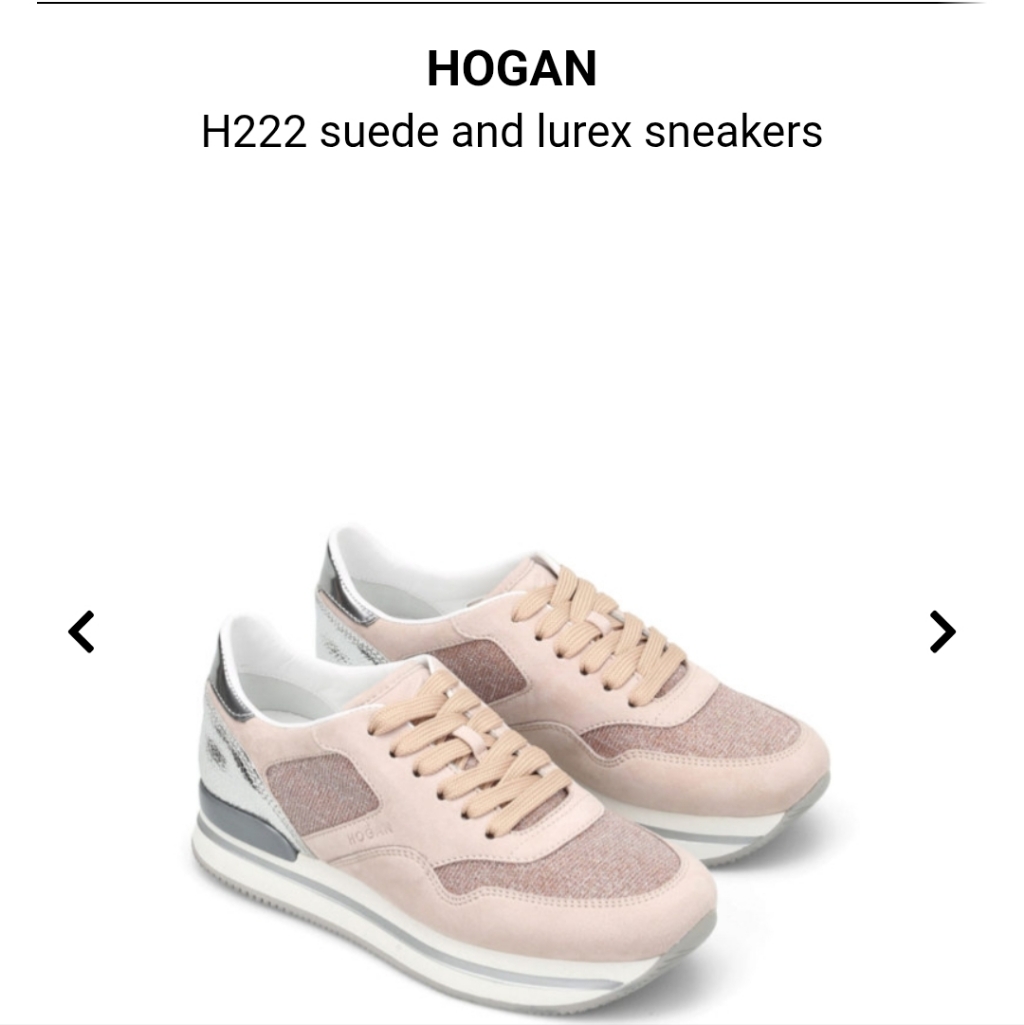 Hogan Blush And Metallic Sneakers Size 38 Eu 8 Us See Picture Closely.